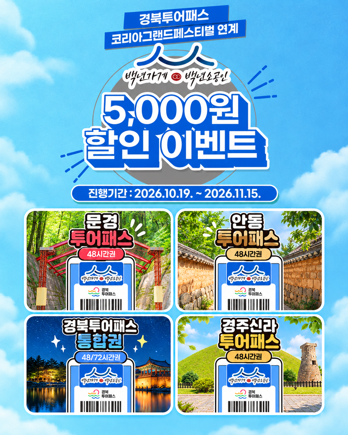 경북투어패스 X 백년가게, 백년소공인 프로모션
